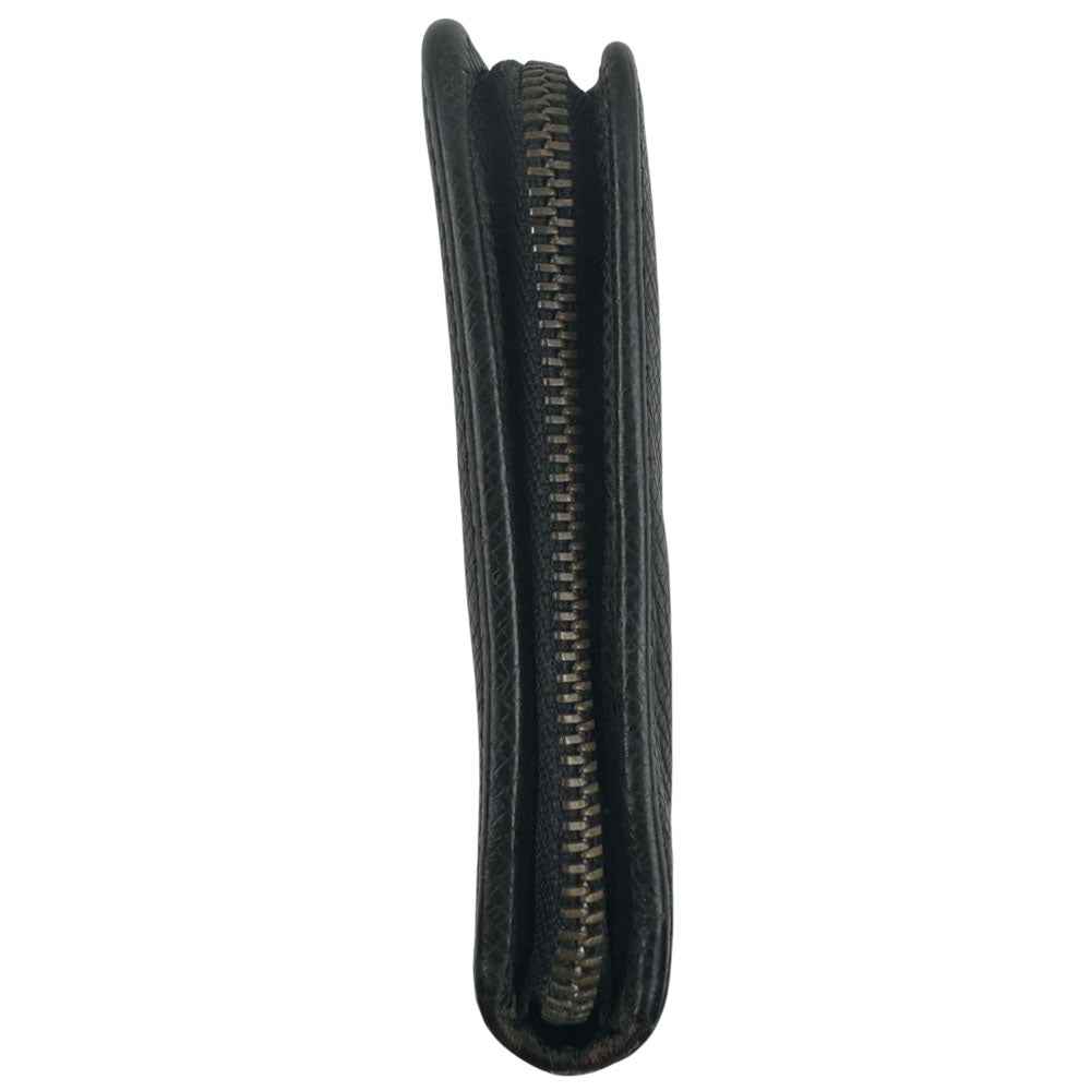 LOUIS VUITTON Taiga Black Zip-Around Wallet LHQ2457