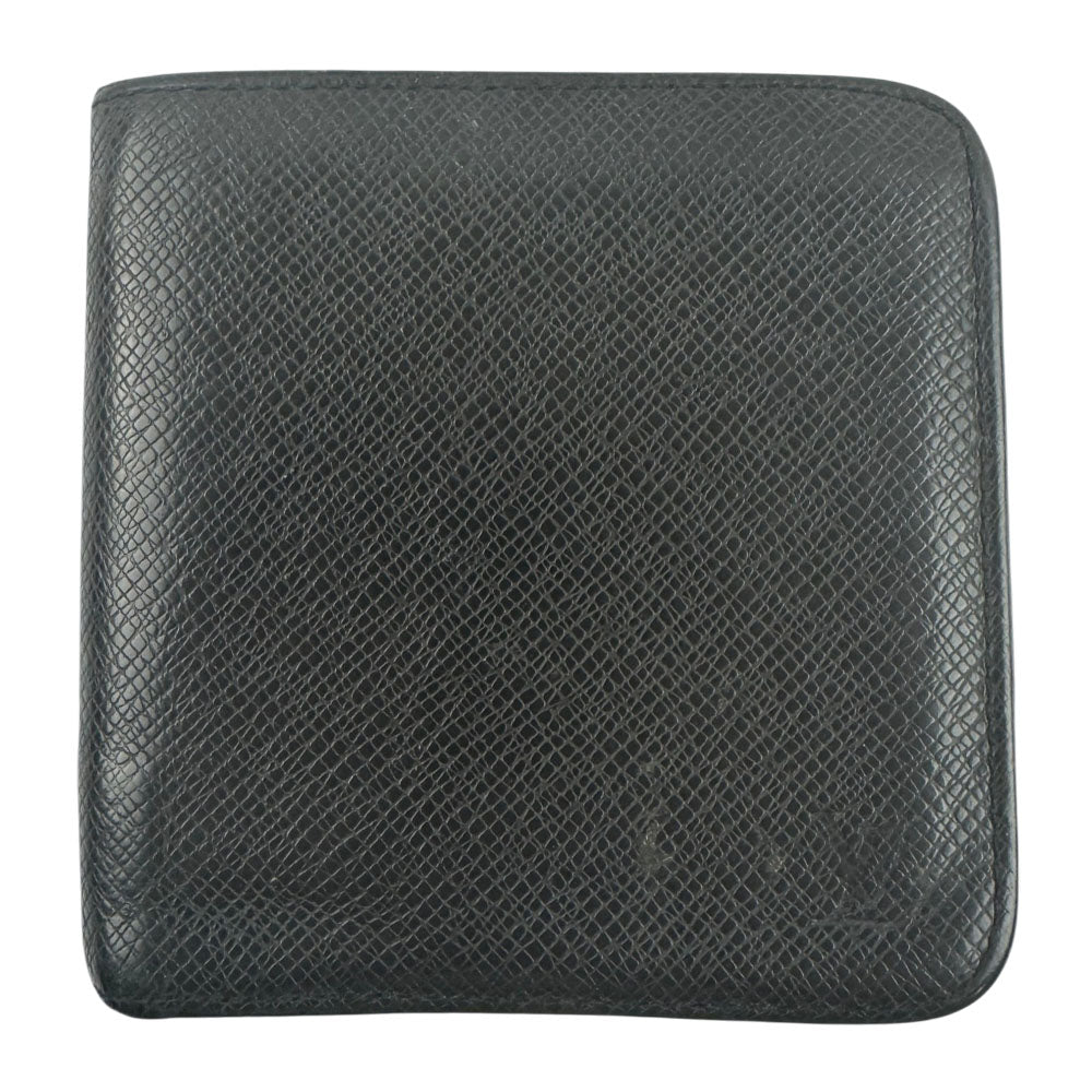 LOUIS VUITTON Taiga Black Zip-Around Wallet LHQ2457