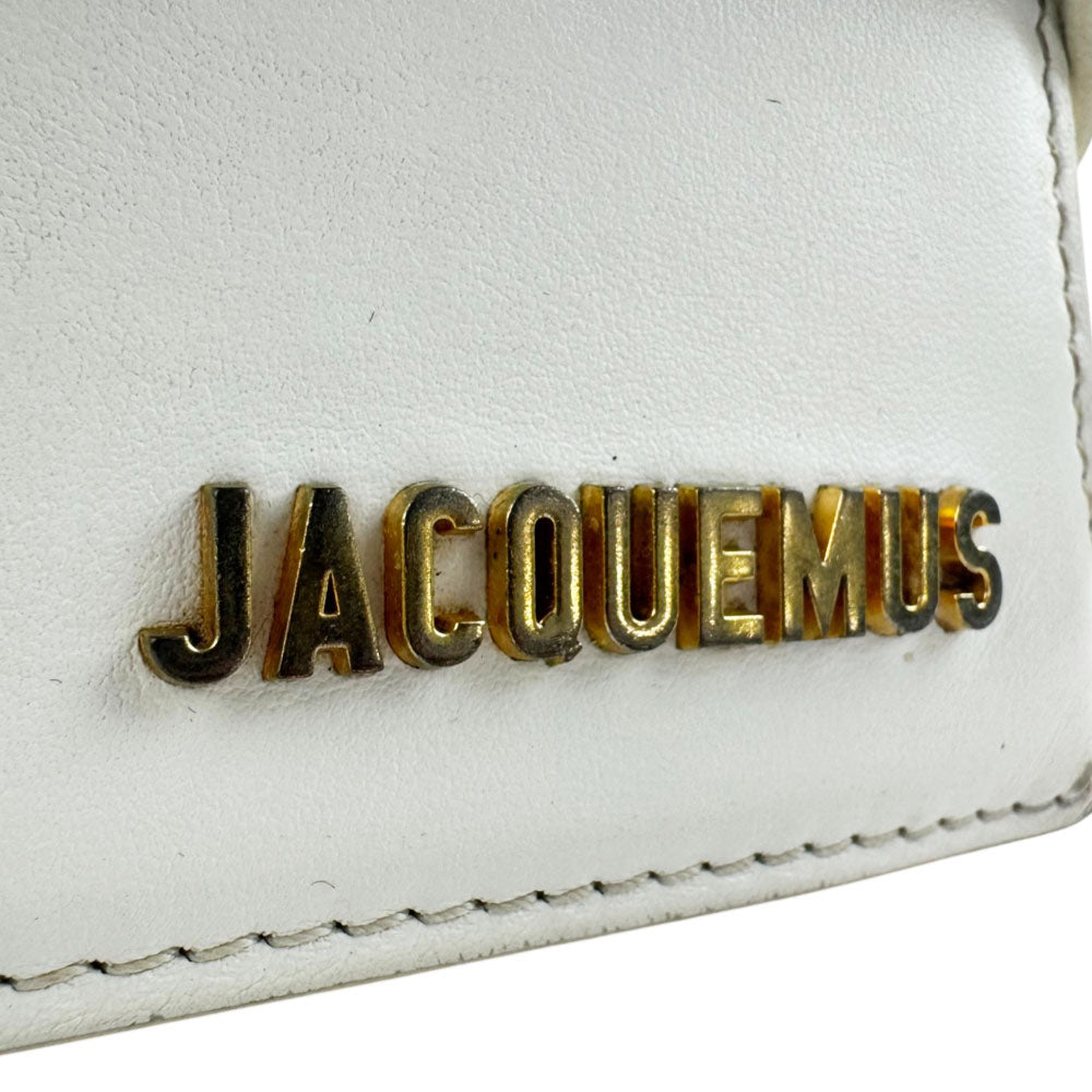 JACQUEMUS Le Chiquito White Leather Shoulder Bag LHQ2461