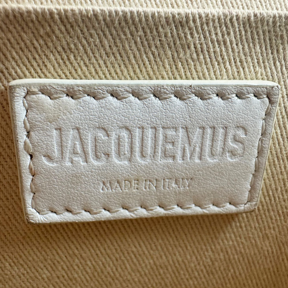 JACQUEMUS Le Chiquito White Leather Shoulder Bag LHQ2461
