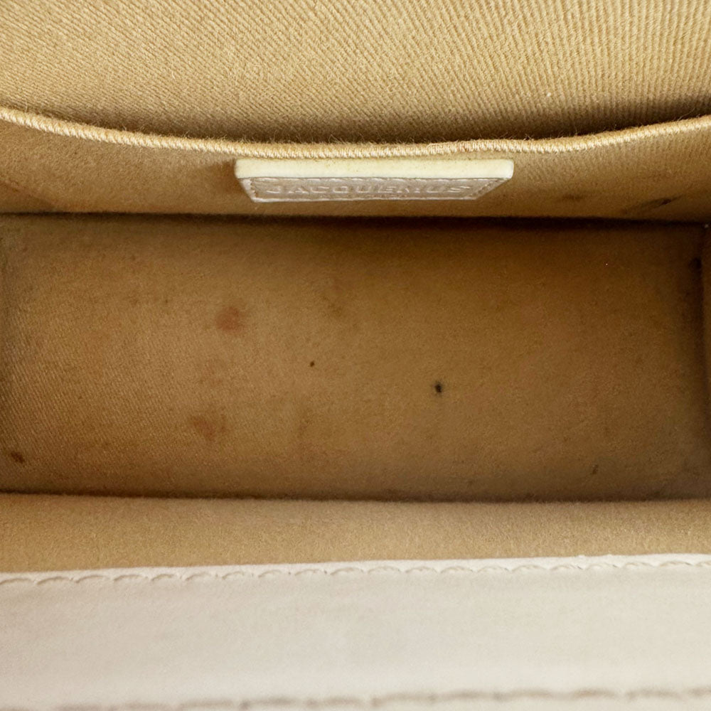 JACQUEMUS Le Chiquito White Leather Shoulder Bag LHQ2461