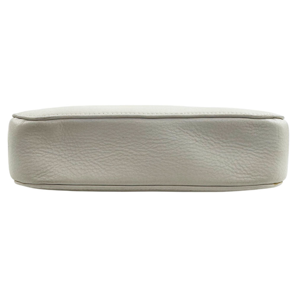 BALENCIAGA White Leather Camera Shoulder Bag LHQ2462