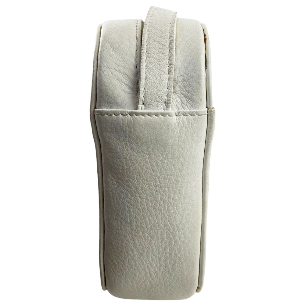 BALENCIAGA White Leather Camera Shoulder Bag LHQ2462