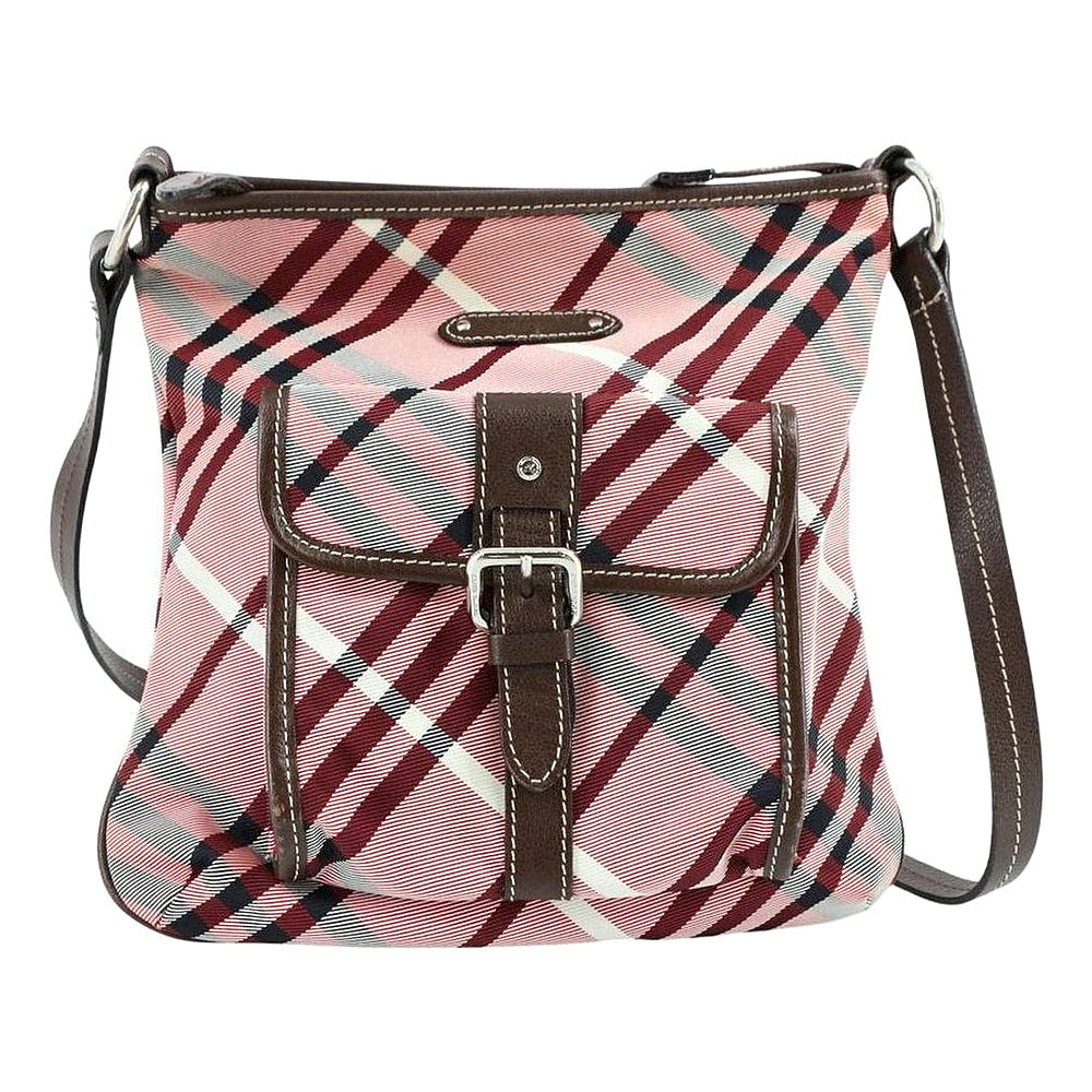 BURBERRY Pink Check Shoulder Bag LHQ2467