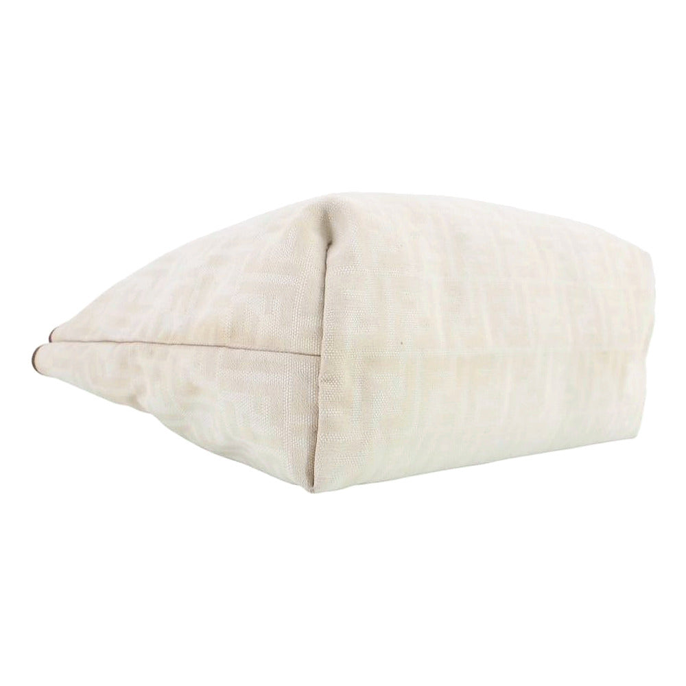 FENDI Cream Zucca Tote Shoulder Bag LHQ2468