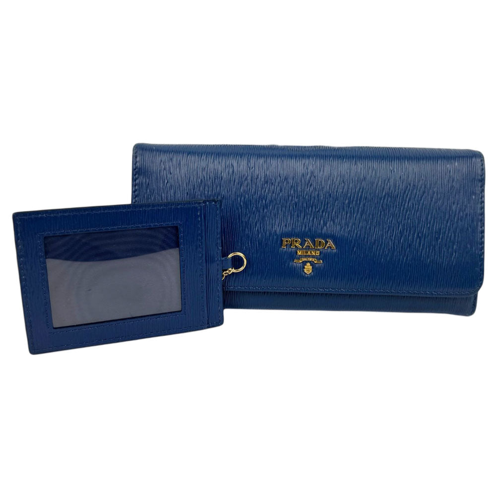 PRADA Blue Saffiano Leather Purse LHQ2472