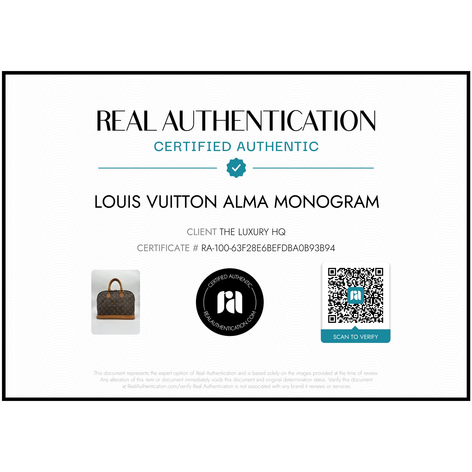 LOUIS VUITTON Alma PM Handbag Monogram Canvas LHQ28