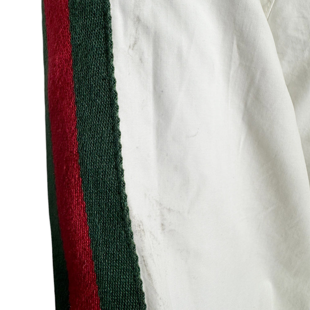 GUCCI Hooded Half Zip Jacket White Sherry Line Size Small LHQ416