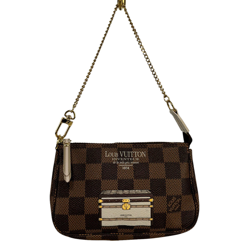 LOUIS VUITTON Trousse Pochette Damier Ebène Sac LHQ82