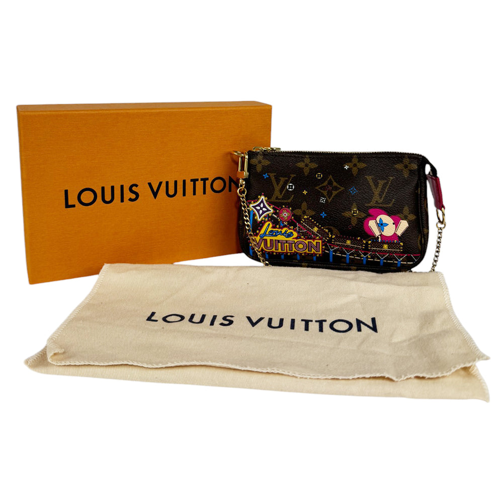 LOUIS VUITTON Trousse Pochette Damier Ebène Sac LHQ82