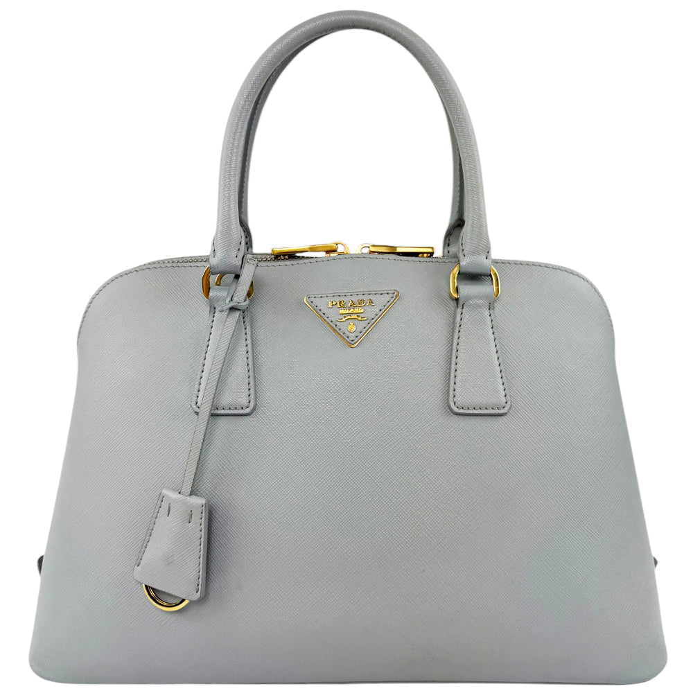 PRADA Saffiano Grey Leather Handbag LHQ522
