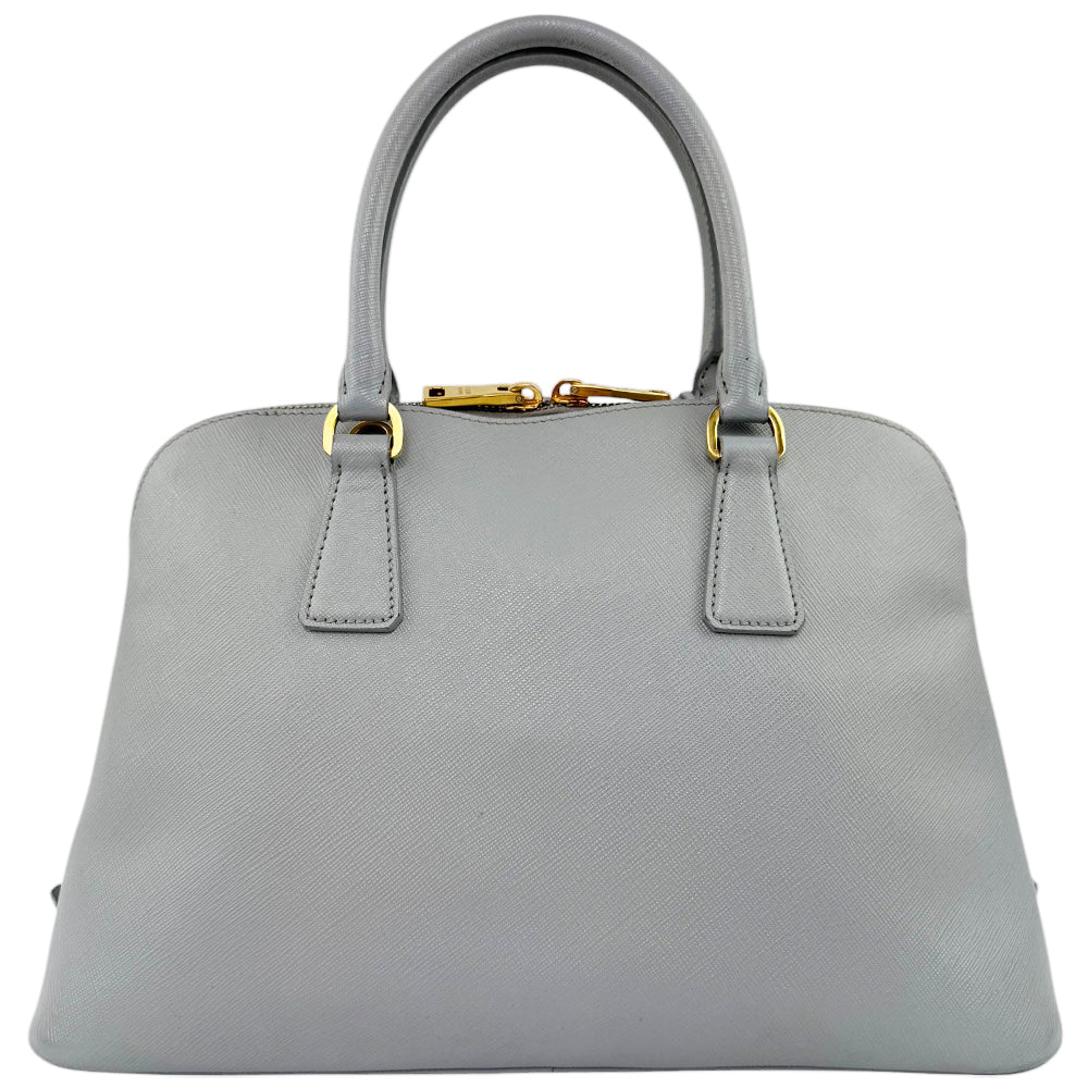PRADA Saffiano Grey Leather Handbag LHQ522