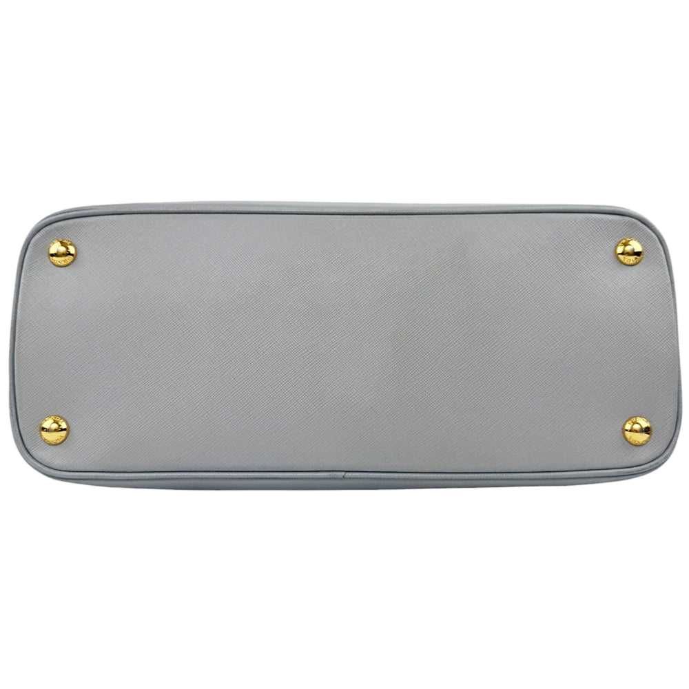 PRADA Saffiano Grey Leather Handbag LHQ522