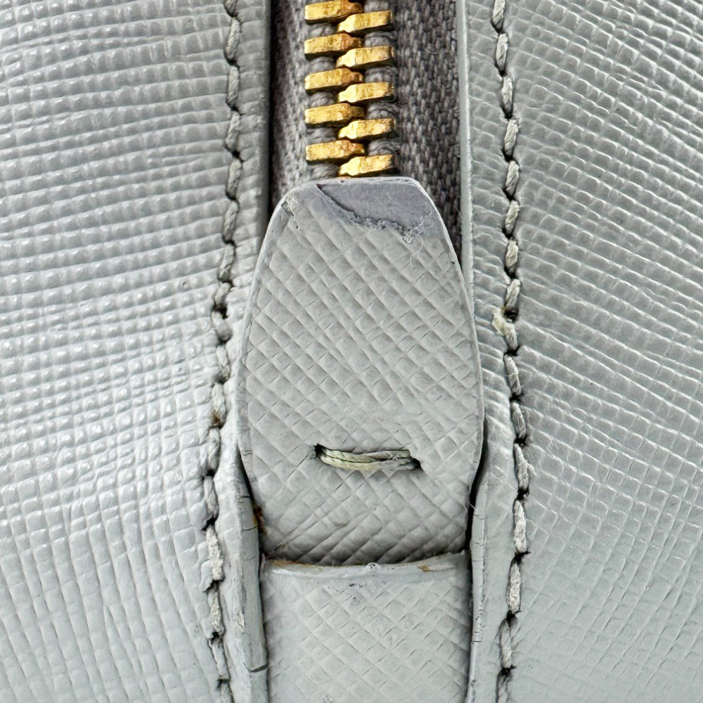 PRADA Saffiano Grey Leather Handbag LHQ522