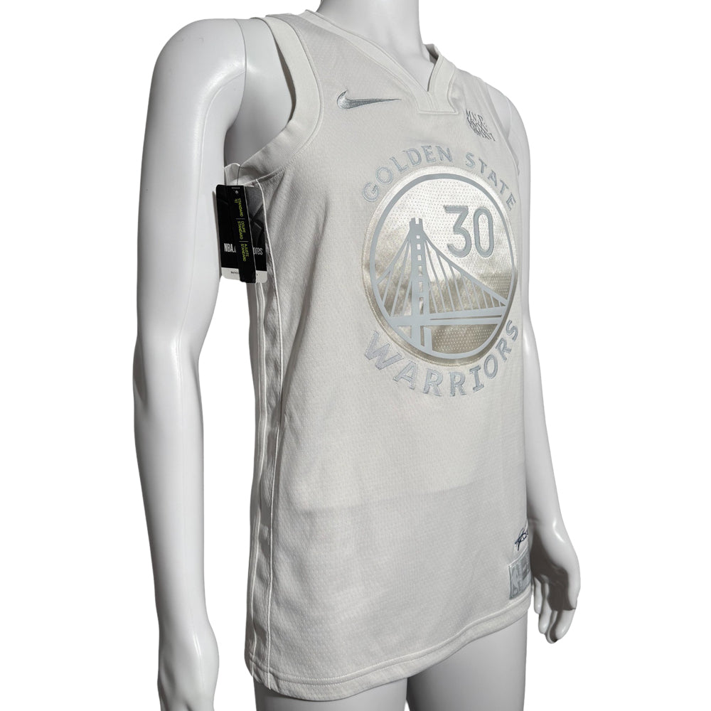 NIKE Golden State Warriors Steph Curry MVP White Jersey Size Small LHQ525