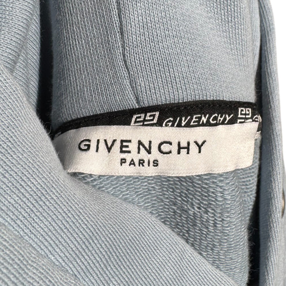 GIVENCHY Blue Distressed Hoodie Size Medium LHQ526