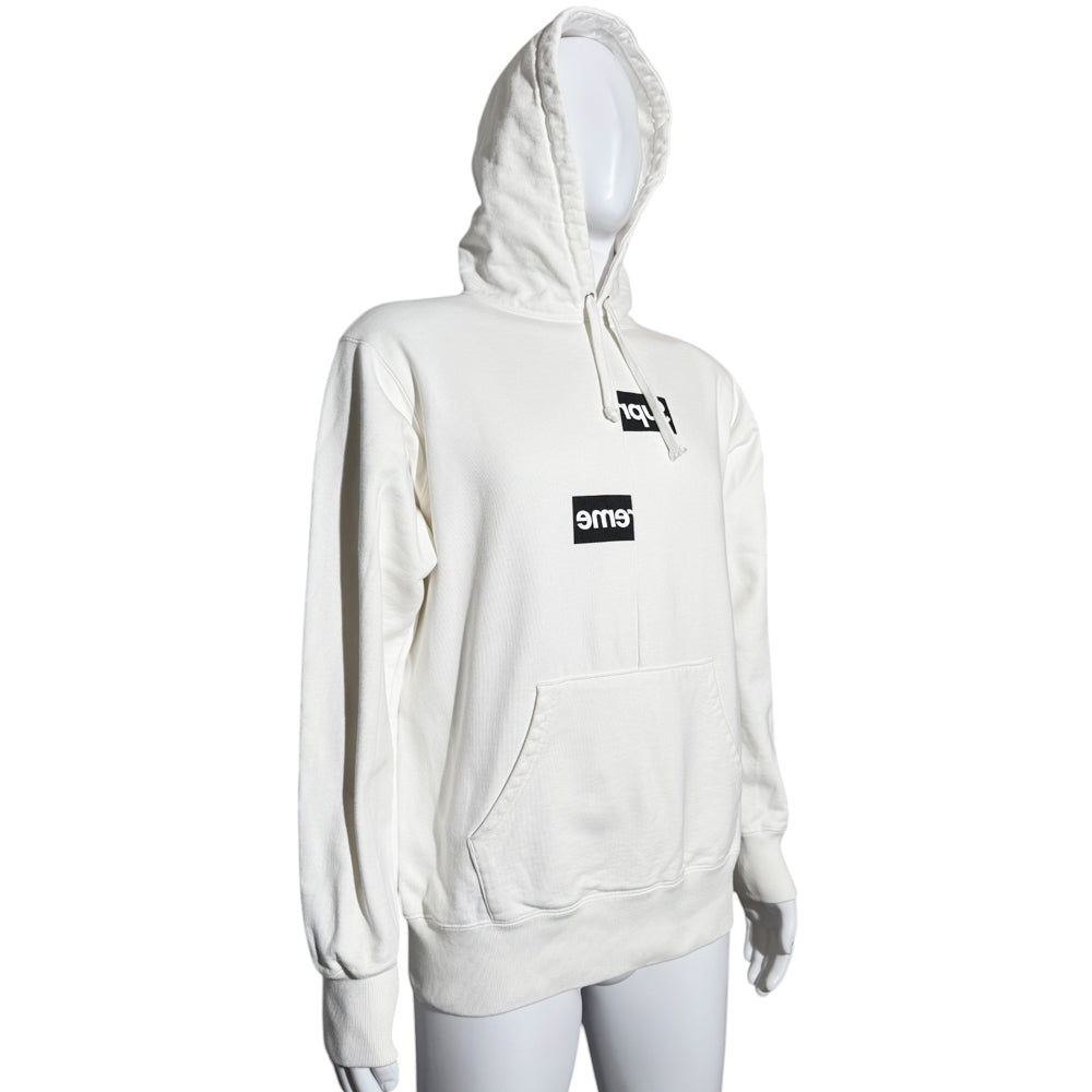 SUPREME x COMME des GARCONS White Hoodie Size Medium LHQ527