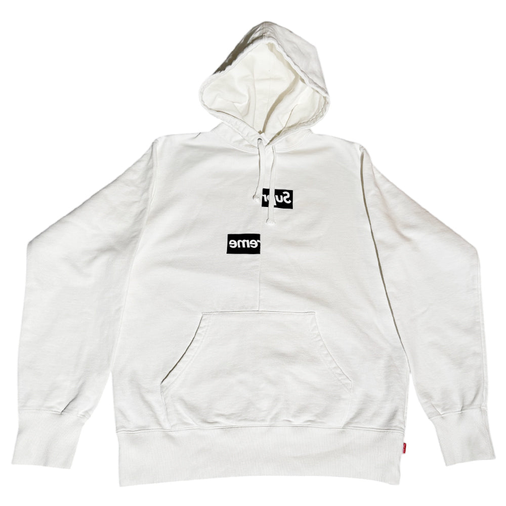 SUPREME x COMME des GARCONS White Hoodie Size Medium LHQ527