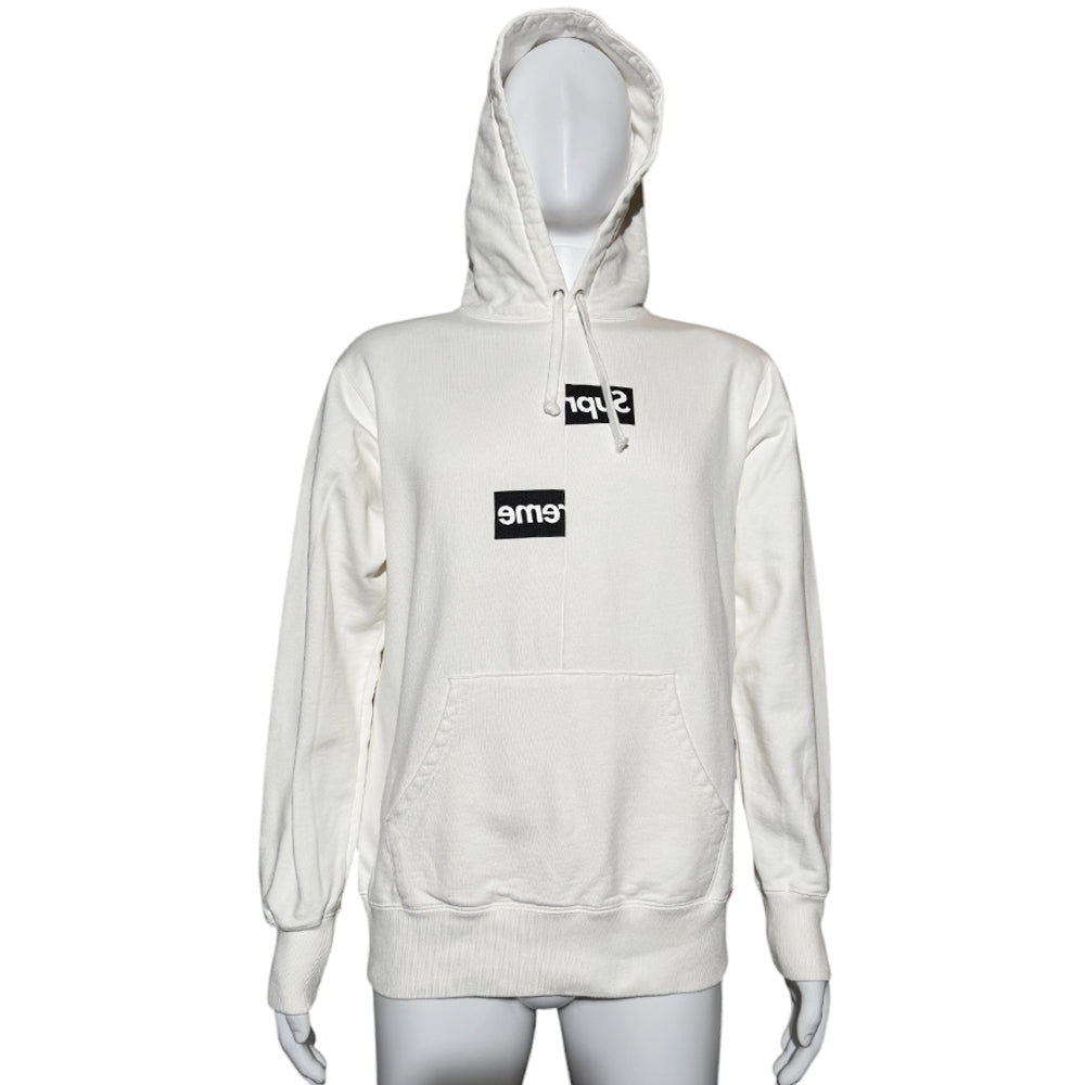 SUPREME x COMME des GARCONS White Hoodie Size Medium LHQ527