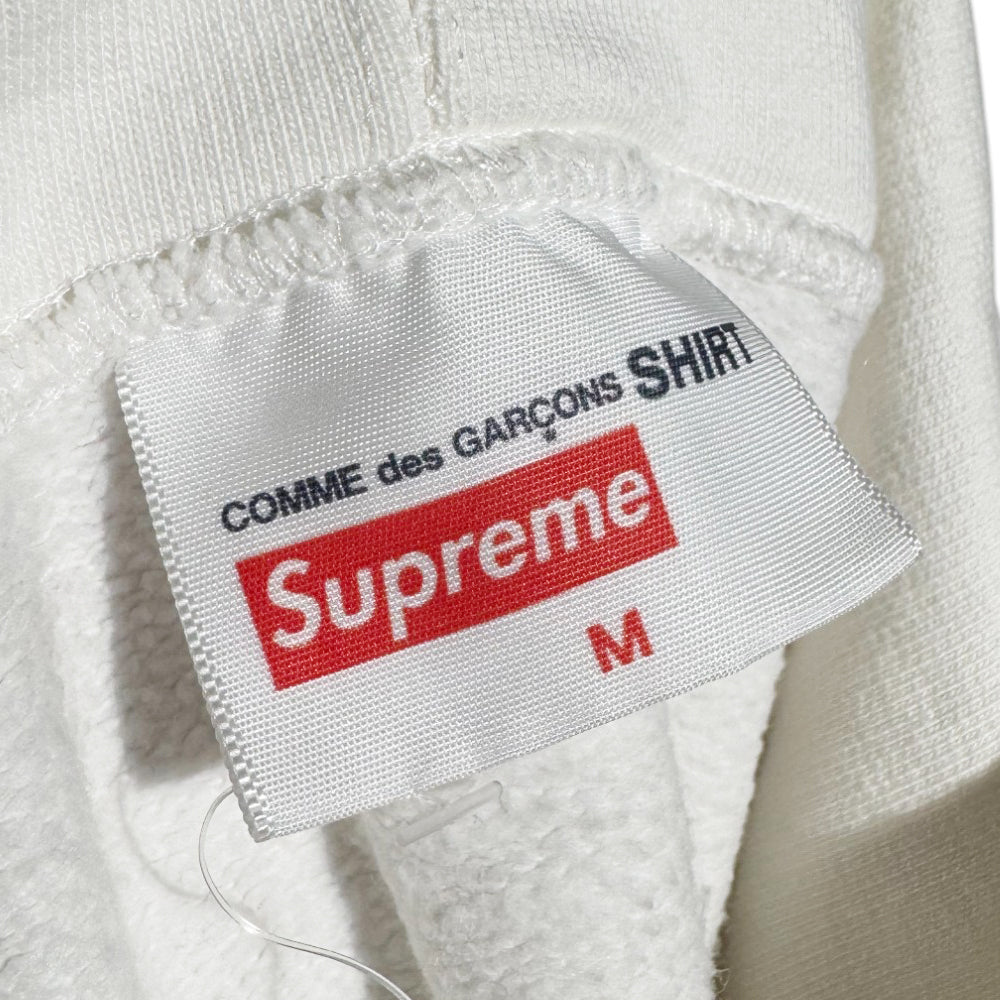 SUPREME x COMME des GARCONS White Hoodie Size Medium LHQ527