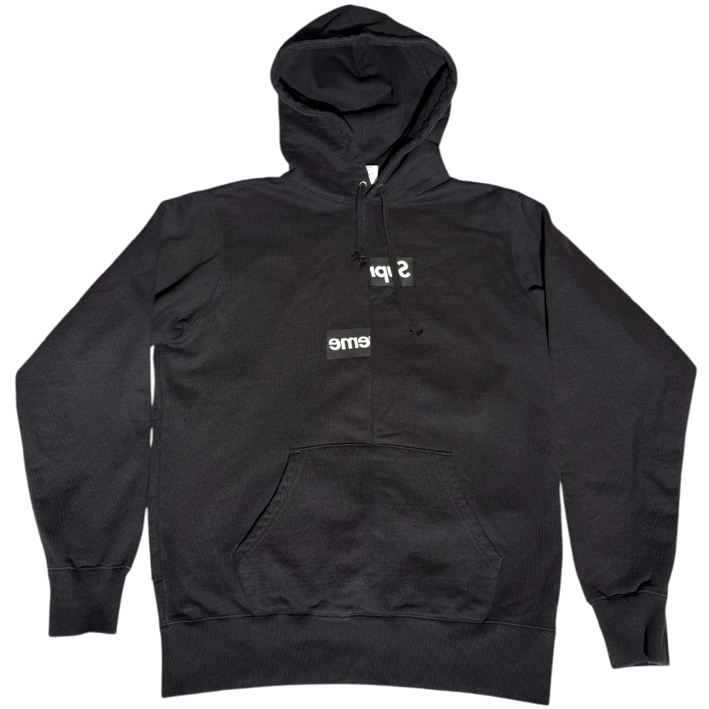 SUPREME x COMME des GARCONS Black Hoodie Size Medium LHQ528