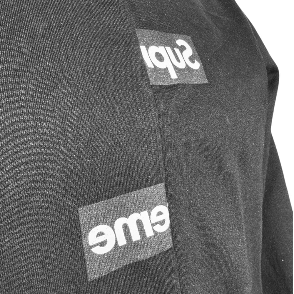 SUPREME x COMME des GARCONS Black Hoodie Size Medium LHQ528
