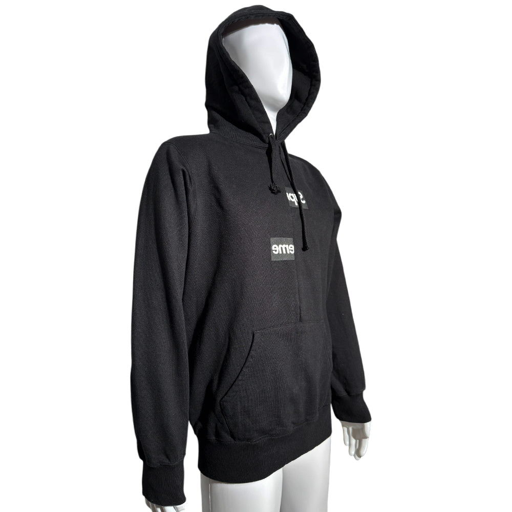 SUPREME x COMME des GARCONS Black Hoodie Size Medium LHQ528