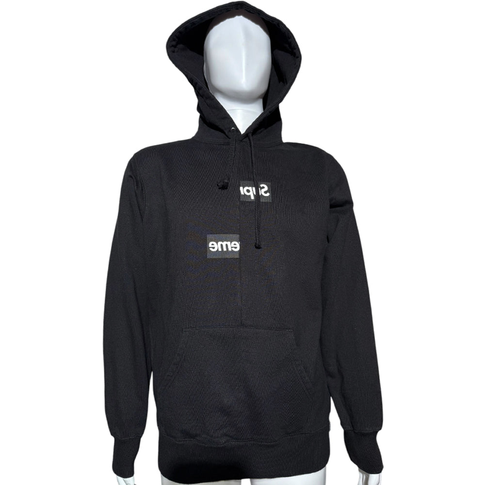 SUPREME x COMME des GARCONS Black Hoodie Size Medium LHQ528