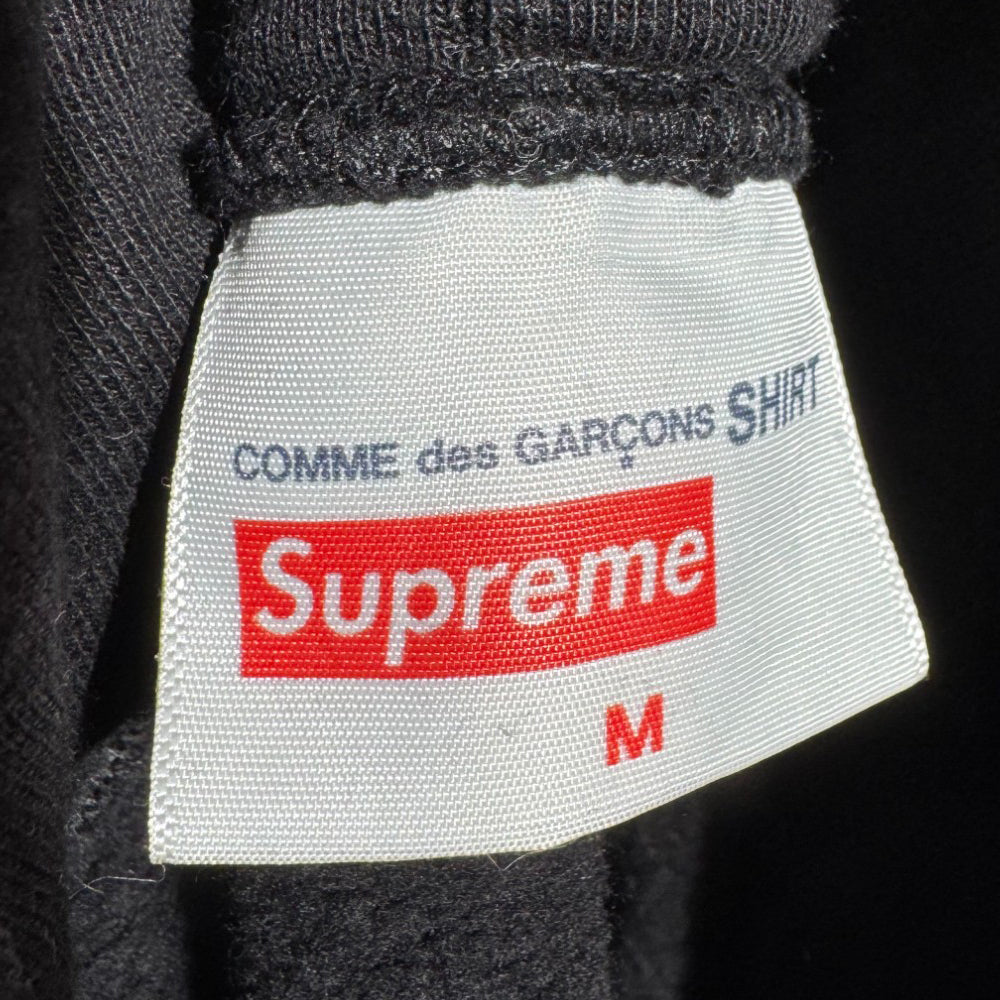SUPREME x COMME des GARCONS Black Hoodie Size Medium LHQ528