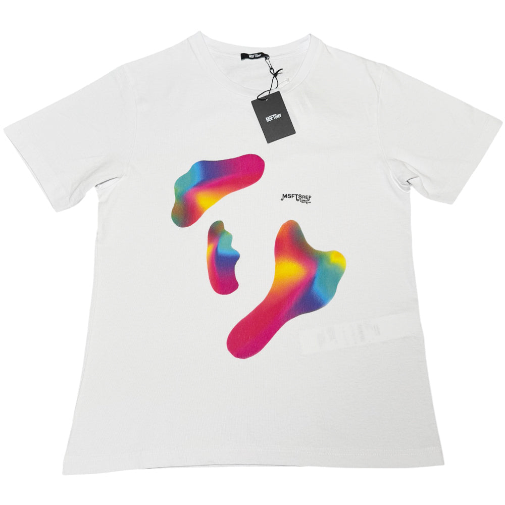 MSFTSrep Abstract White T-Shirt Size Small LHQ531