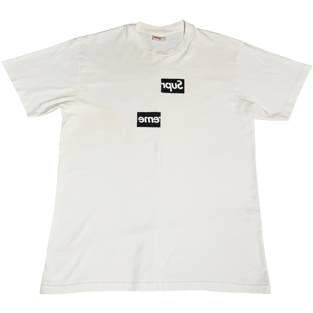 SUPREME x COMME des GARCONS White T-Shirt Size Medium LHQ533