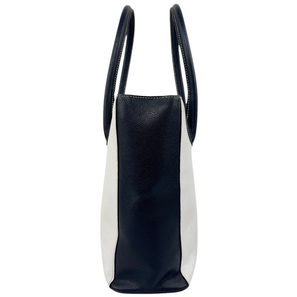 CELINE White and Navy Tote Handbag LHQ541