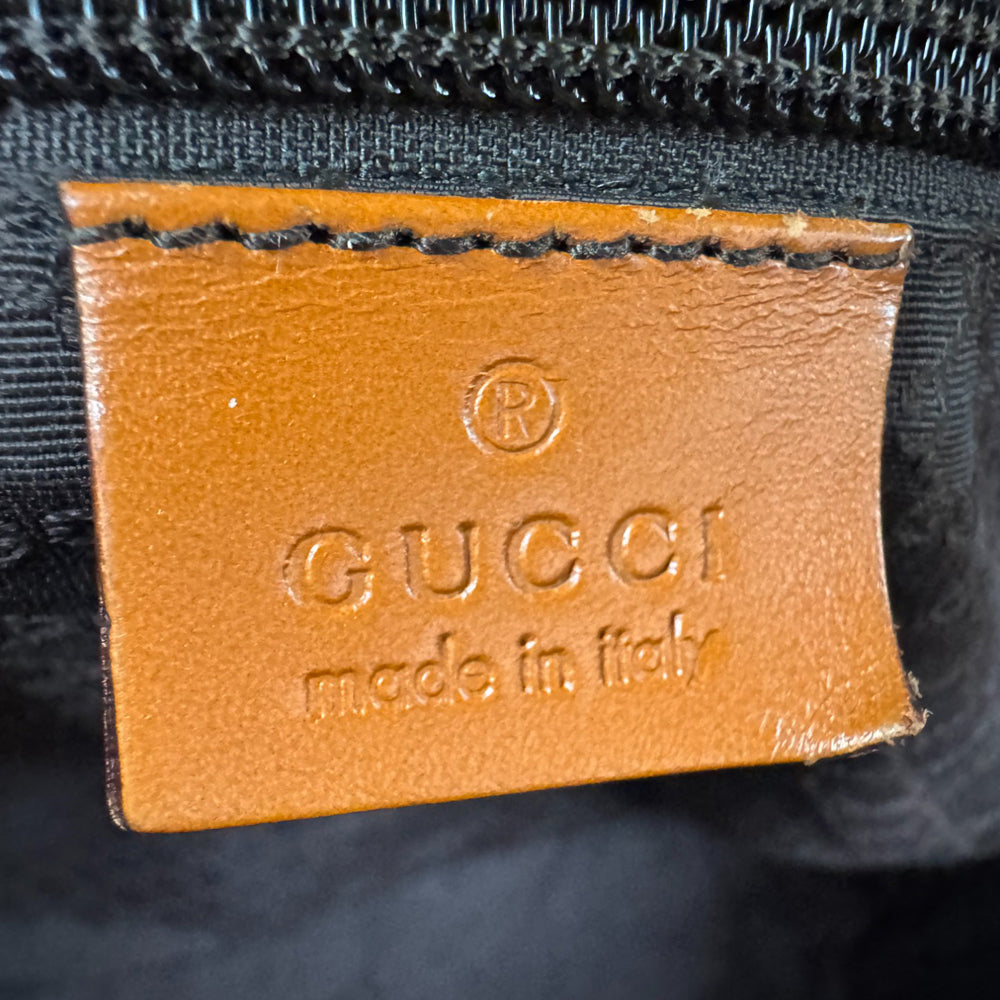 GUCCI Black Canvas Crossbody Shoulder Bag LHQ542
