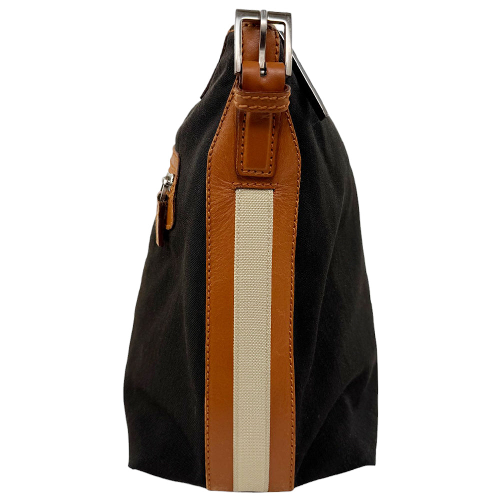 GUCCI Black Canvas Crossbody Shoulder Bag LHQ542