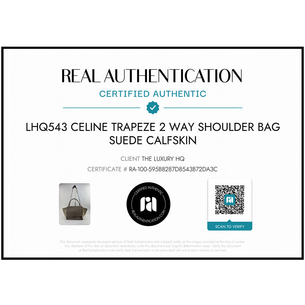 CELINE Trapeze Brown 2 Way Shoulder Handbag LHQ543