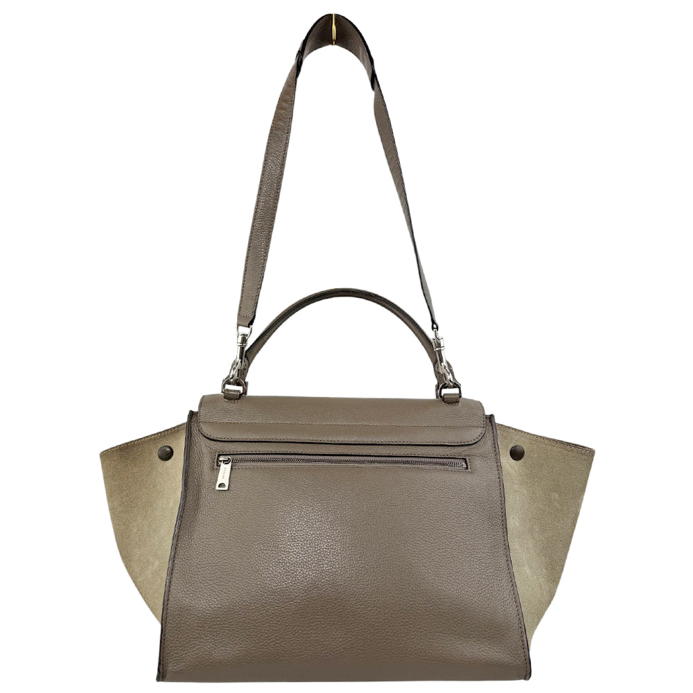 CELINE Trapeze Brown 2 Way Shoulder Handbag LHQ543