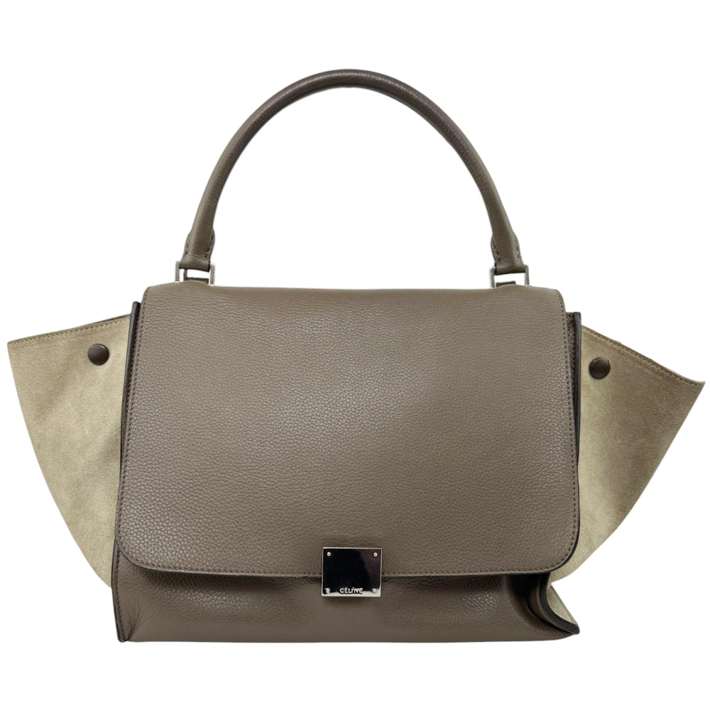 CELINE Trapeze Brown 2 Way Shoulder Handbag LHQ543