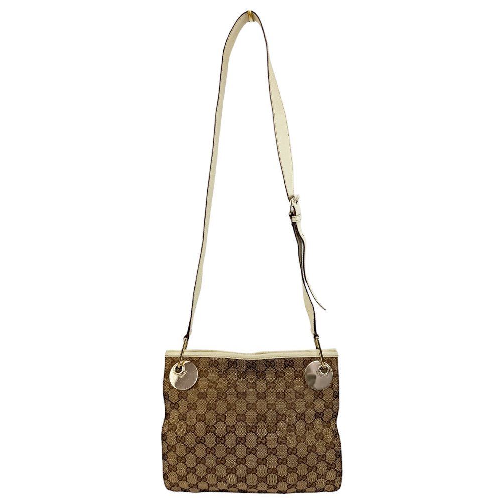 GUCCI GG Brown Canvas Shoulder Crossbody Bag LHQ544