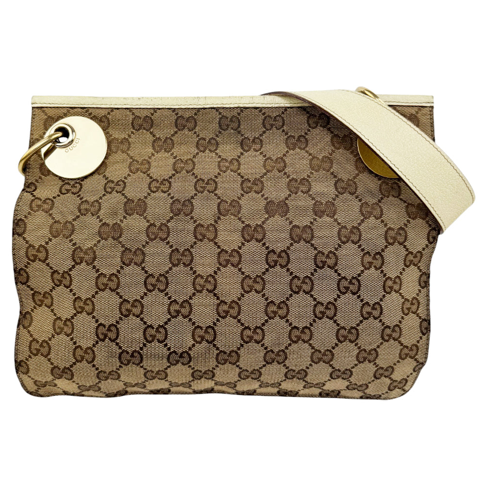 GUCCI GG Brown Canvas Shoulder Crossbody Bag LHQ544