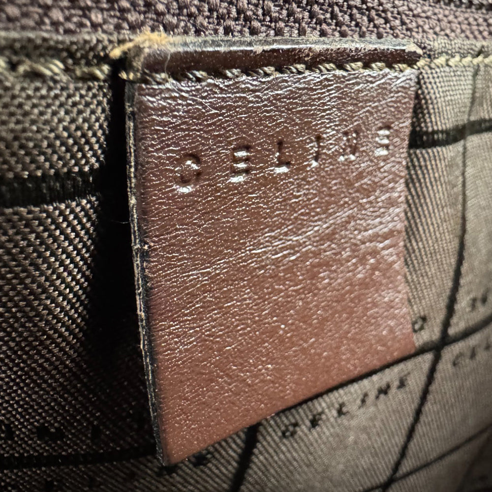 CELINE Macadam Brown Shoulder Bag LHQ545