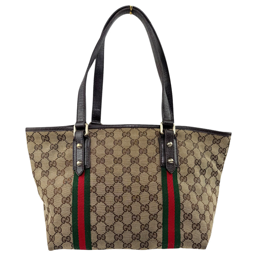 GUCCI GG Canvas Tote Shelly Shoulder Bag LHQ546