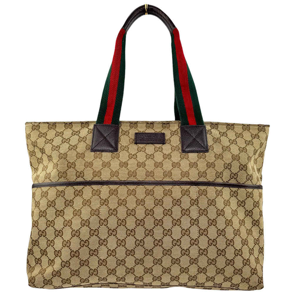 GUCCI GG Brown Canvas Shelly Shoulder Bag LHQ547