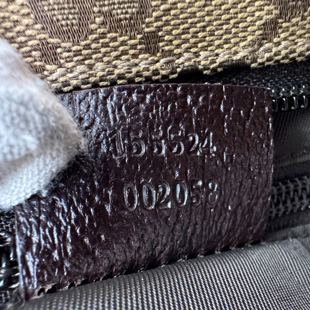 GUCCI GG Brown Canvas Shelly Shoulder Bag LHQ547