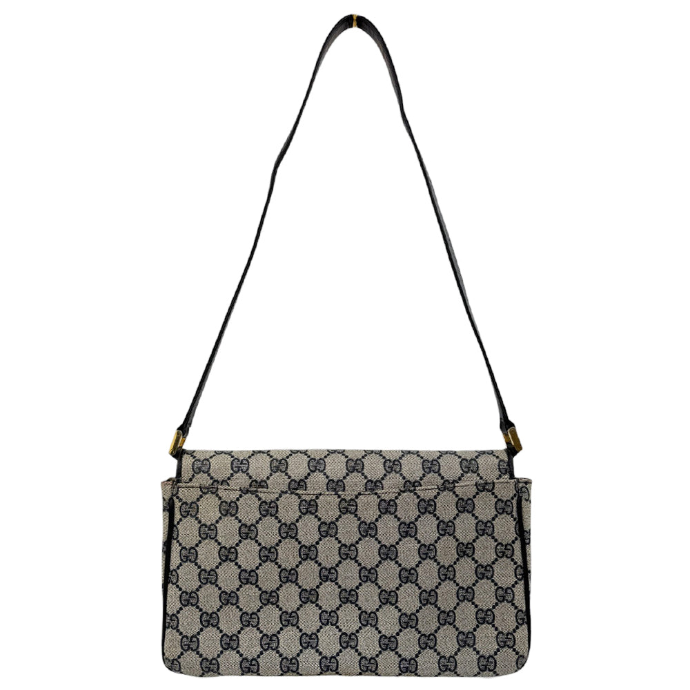 GUCCI GG Grey Canvas Shoulder Bag LHQ548
