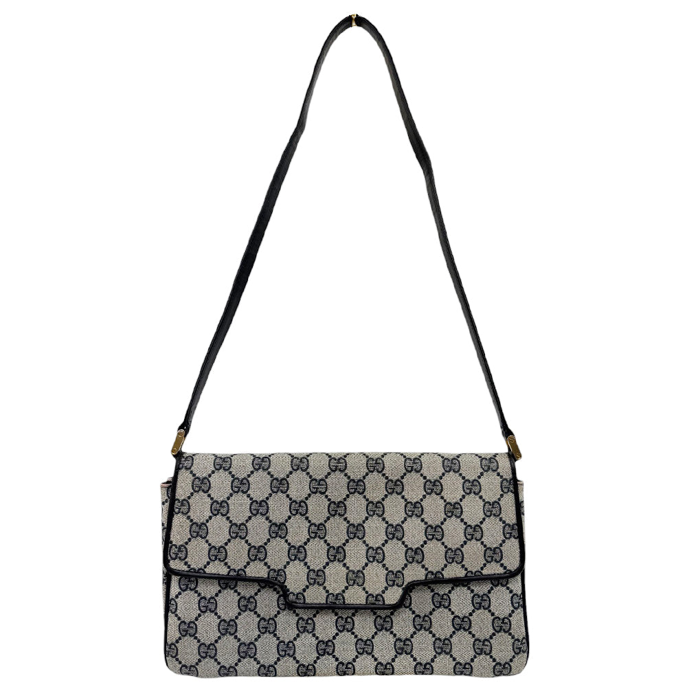 GUCCI GG Grey Canvas Shoulder Bag LHQ548