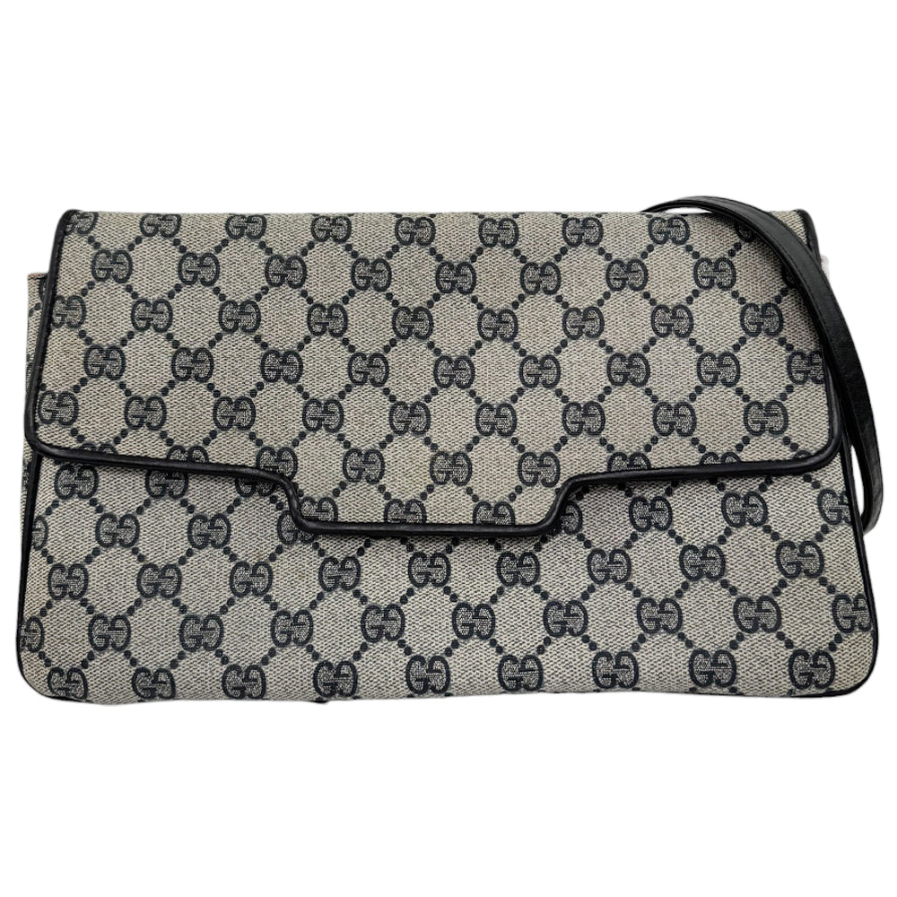 GUCCI GG Grey Canvas Shoulder Bag LHQ548
