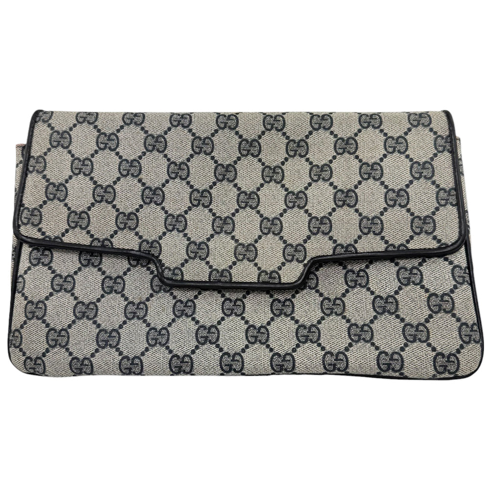 GUCCI GG Grey Canvas Shoulder Bag LHQ548