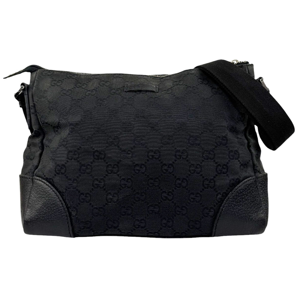 GUCCI GG Black Canvas Shoulder Crossbody Bag LHQ549