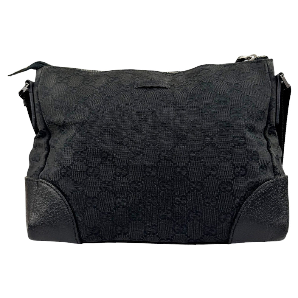 GUCCI GG Black Canvas Shoulder Crossbody Bag LHQ549