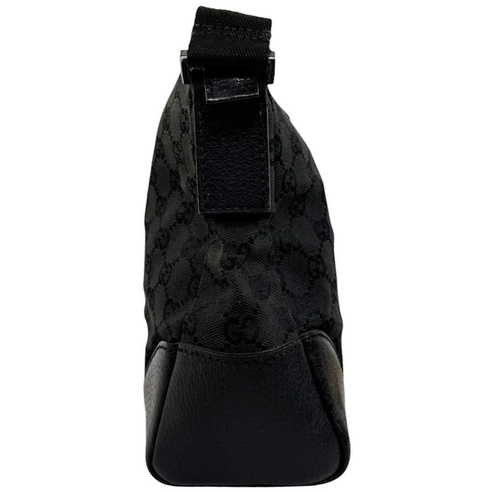 GUCCI GG Black Canvas Shoulder Crossbody Bag LHQ549